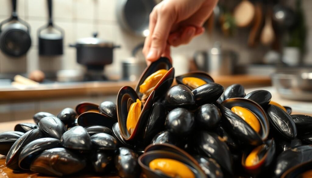 cooking mussels