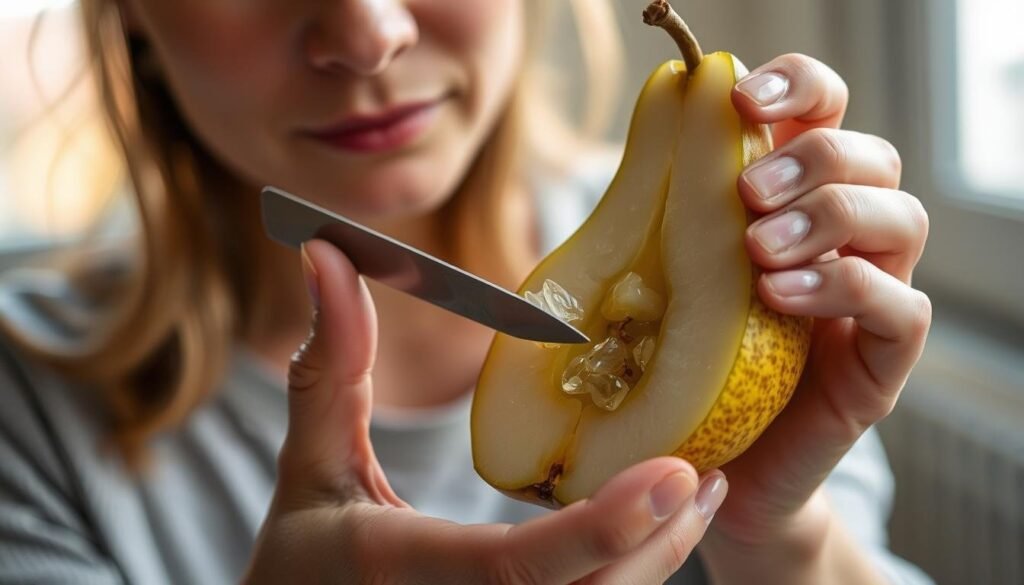 eating pear seeds