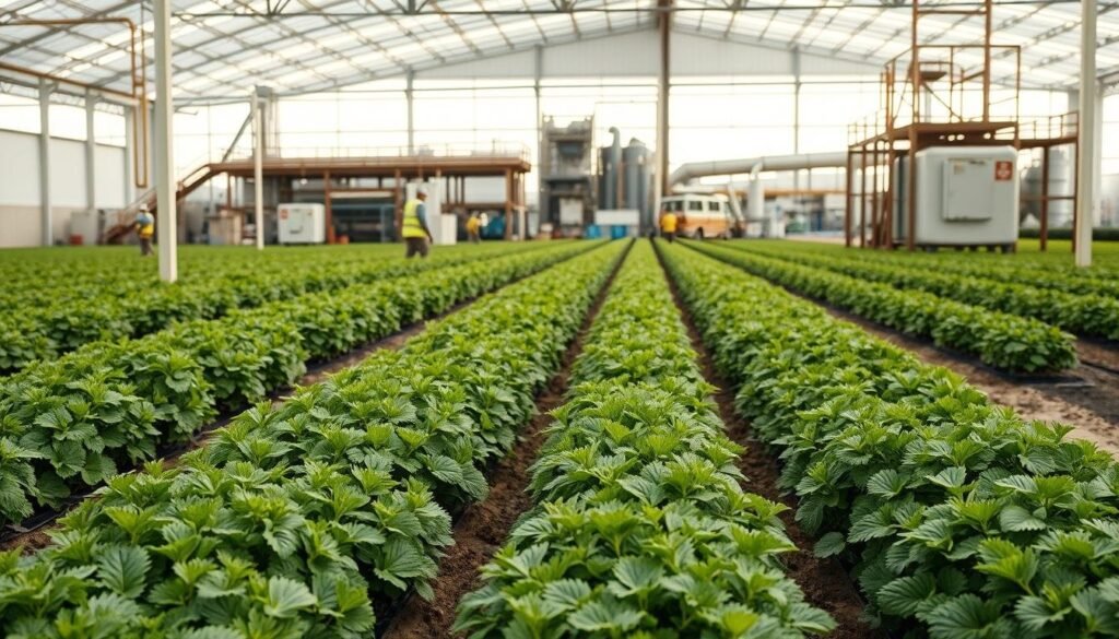 green potatoes commercial production